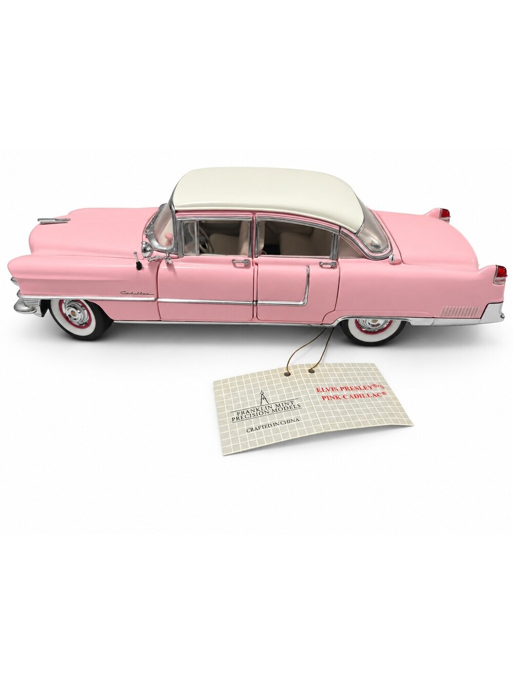 Franklin Mint Elvis Presley 1955 Pink Cadillac Fleetwood 1:24 Diecast w/ Tag